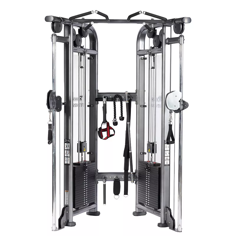 Rosen Fitness Dual Adjustable Pulley Bodybuilding Machine Workout Pin Loaded